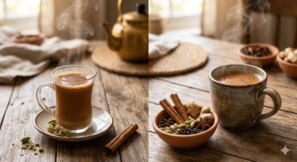 تفاوت چای کرک و ماسالا در عطر و طعم